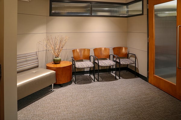 {PRACTICE_NAME} Office Interior Lounge